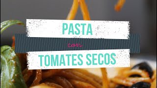 PASTA con TOMATES SECOS y ACEITUNAS NEGRAS  👉 Recetas Veganas con Pasta 006 [upl. by Karoline197]