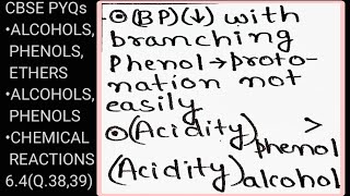 64 CHEMICAL REACTIONS ALCOHOLS AND PHENOLSALCOHOLS PHENOLS AND ETHERS [upl. by Minnnie]