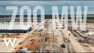 700 MW Substation  Riots Whinstone Data Center  Rockdale Texas [upl. by Martine]