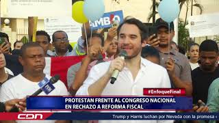 Protestan frente al Congreso Nacional en rechazo a reforma fiscal [upl. by Waddell66]