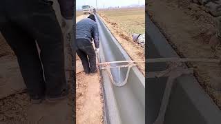 Making process of molded cement ditches [upl. by Anoiek]