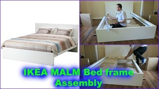 IKEA MALM double bed frame assembly [upl. by Bierman]