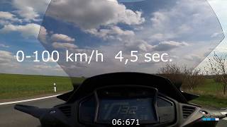 Honda VFR 800X Crossrunner acceleration 0100200kmh [upl. by Senhauser146]