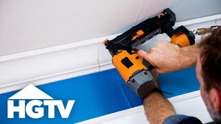 How to Install Crown Molding  HGTV [upl. by Christenson556]