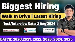 🔥Biggest Hiring  Walk in Drive amp Off Campus  2020 2021 2022 2023 2024 2025 BATCH  Apply Now [upl. by Lefty]