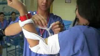 Bent Elbow bandaging Cravat Phase [upl. by Pam913]