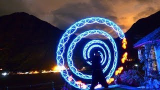 Visual Poi Dance Improv during a beautiful night over the Sacred Valley [upl. by Bevan]