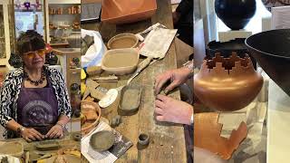 Pottery making demonstration by Angie Yazzie and Eric Marcus of Taos Pueblo [upl. by Aretina]