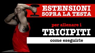 Estensioni sopra la testa con manubri per lallenamento dei tricipiti Come eseguirle [upl. by Pieter]