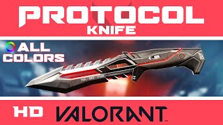 Protocol Dagger VALORANT KNIFE SKIN ALL COLORS  New Skins Showcase [upl. by Jory]