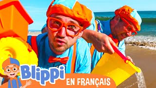 Blippi joue et apprend à la plage  Blippi en français  Vidéos éducatives pour enfants [upl. by Silevi]