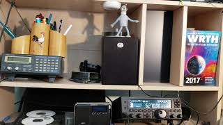 My Shortwave setup Yaesu FT450 Transceiver on sloper Sdrplay RSP1A on W6LVP Magnetic loop [upl. by Miran849]