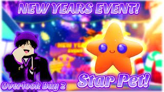 New Years Event SHOOTING STAR PET In Overlook Bay 2  Roblox [upl. by Nedrud]