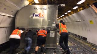 Funny FedEx Cargo Airplane Loading Fail  Trip Fall and Drag [upl. by Aciret]