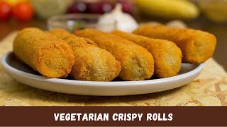 How To Make Vegetarian Crispy Rolls l Quick amp Delicious Snack l Vegetarian Recipe l 4k [upl. by Luciana]