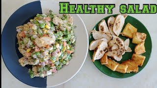 recipe of chicken salad low calorie recipe of chicken salad with vegetables recipe of chicken sld [upl. by Oppen]