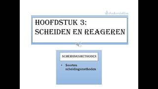 havo Hoofdstuk 3 Scheiden en reageren Scheidingsmethoden [upl. by Nyer192]