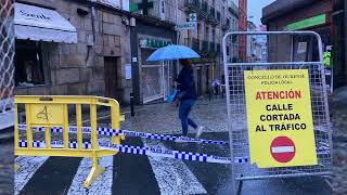 La borrasca Kirk deja notar sus efectos en Ourense [upl. by Wiatt]