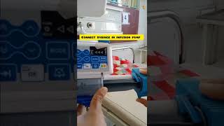 Infusion pump  how to set infusion pump bscnursing youtubeshorts medicallife nursing [upl. by Nnyleimaj]