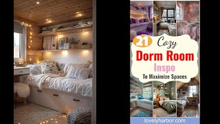 21 Cozy Dorm Room Inspo to Maximize Small Spaces [upl. by Yleoj617]