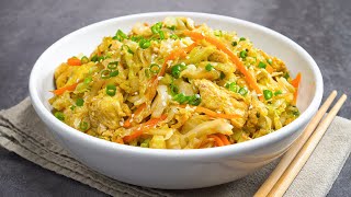 EASY DINNER in 25 Minutes Asian Style EGG FRIED CABBAGE  Cabbage Egg FRY Recipe by Always Yummy [upl. by Anirbed]