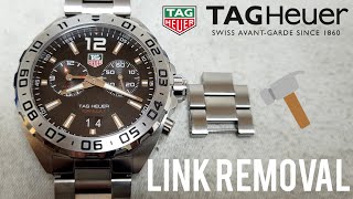 How To Remove Link TAG HEUER Formula 1 Bracelet [upl. by Anilec]