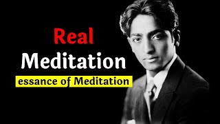 Jiddu Krishnamurti How to Meditate  वास्तविक ध्यान [upl. by Nibor974]