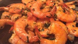 Crevettes sautées à lail  كروفات سوتيه بالثوم  How To cook Fried Shrimps [upl. by Blake]