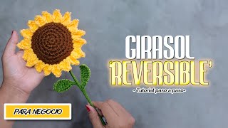 Girasol reversible a crochet 🌻GIRASOL MÁGICO  tutorial en español ✅ [upl. by Larianna]