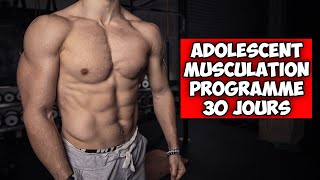 Adolescent programme musculation complet 30 jours  10min à la maison sans matériel [upl. by Mcadams172]