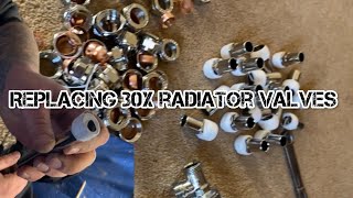 Replacing lockshield valves for thermostatic radiator valves [upl. by Ketchan]