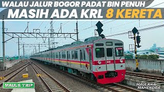 KRL Rangkaian 8 Kereta di Jalur Bogor Masih Banyak Gak Ya [upl. by Oicafinob]