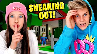 SNEAKING OUT AT MIDNIGHT WE GOT CAUGHT Ep1 Prezley amp Charli Roblox Brookhaven RP [upl. by Enelyw422]