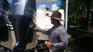 Flushing your Yamaha outboard engine [upl. by Yelime]