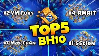 NEW TOP 5 BH10 Trophy Bases Copy Link at 7320  BEST BUILDER HALL 10 Base Clash of Clans [upl. by Eidoj]