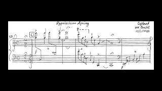 Copland Appalachian Spring excerpt piano accompaniment at practice tempo [upl. by Airt]