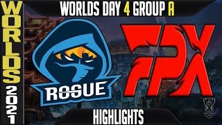 RGE vs FPX Highlights  Worlds 2021 Day 4 Group A  Rogue vs FunPlus Phoenix [upl. by Anitsyrc]