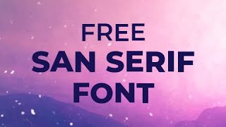 10 Free Sans Serif Font [upl. by Neelear449]