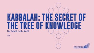 Kabbalah The Secret of the Tree of Knowledge  Rabbi Laibl Wolf Spiritgrow  Josef Kryss Center [upl. by Nalehp]