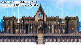 How To Build Stone And Deepslate Brick Ultimate Castle In Minecraft 120  6  Minecraft Tutorial [upl. by Sowell124]