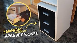 COMO INSTALAR TAPAS DE CAJONES en 5 MINUTOS  ESTILO MADERO cajones cajon woodworking [upl. by Raynell176]