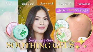 🧡 LUXE ORGANIX SOOTHING GELS WHICH ONE SUITS ME BEST 🤔🌿 • Joselle Alandy [upl. by Alilad]