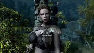 Skyrim SE mods  Crom  Enslaved Wenches  Uttering Hills CampCave [upl. by Nnayd]