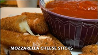 MOZZARELLA CHEESE STICKS RECIPE EASY amp QUICK SNACK ENG URDU SUB [upl. by Emmey]