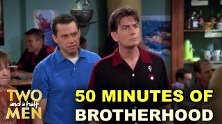 Supercut Charlie and Alan Brothers Extraordinaire  Two and a Half Men [upl. by Josi223]