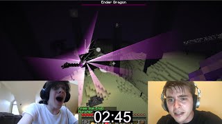 Npesta VS Sweaty Gamer Minecraft 1192 Speedrun 245 World Record [upl. by Lowell990]