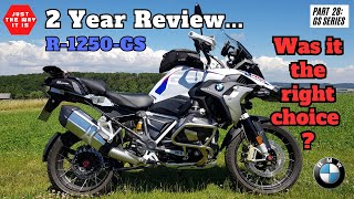 EP 28 BMW R1250GS Review  2 Year Review  Positives Negatives Upgrades and top 5 Accessories [upl. by Nerro]