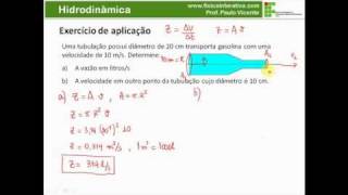 Hidrodinâmica  Vazão e equação da continuidade [upl. by Napier]