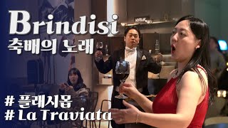 La traviata  Brindisi 축배의 노래 노마이크 라이브 플래시몹  휘닉스 평창 와인라운지에서 [upl. by Ambros]