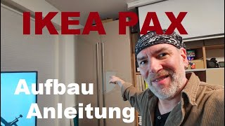 IKEA Pax Schrank aufbauen Anleitung Schublade einbauen Tür und Türgriff montieren Kleiderschrank [upl. by Rodmann]